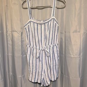 GAP Blue & White Striped Romper - size 10 Tall